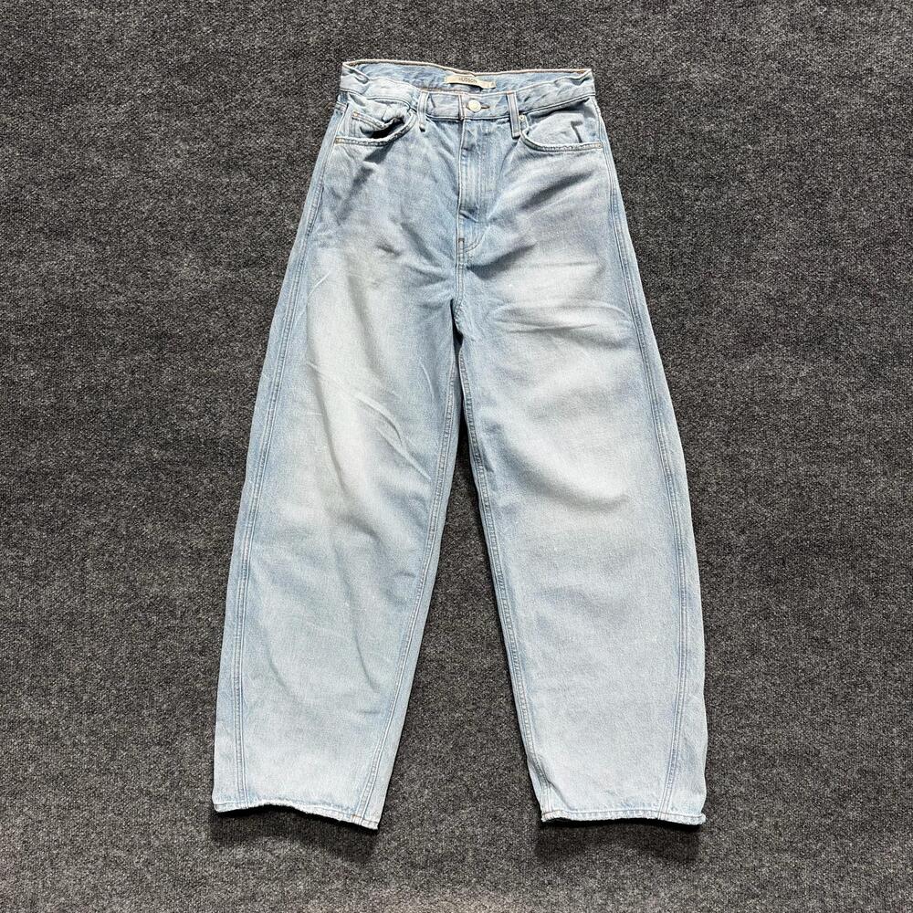 Hudson Jeans Womens 27 Blue Light Wash High Rise Relaxed Wide Leg Fighter Denim